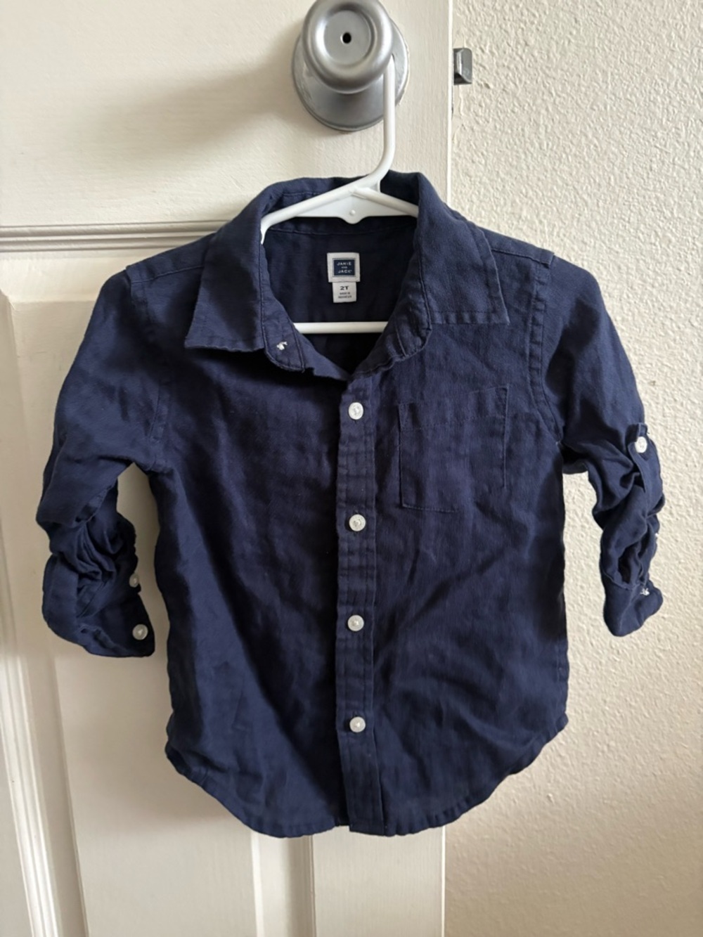 Janie and Jack Navy Button-Up Shirt